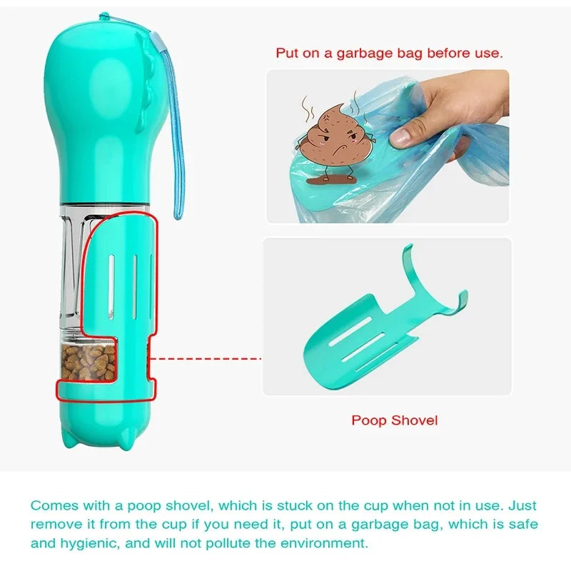 Portable 3 in 1 Pet Water Bottle