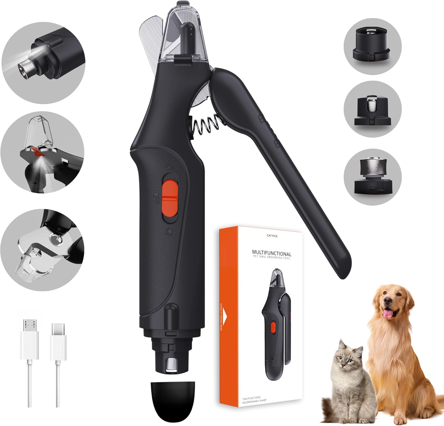 All-in-One LED Pet Nail Trimmer and Clipper