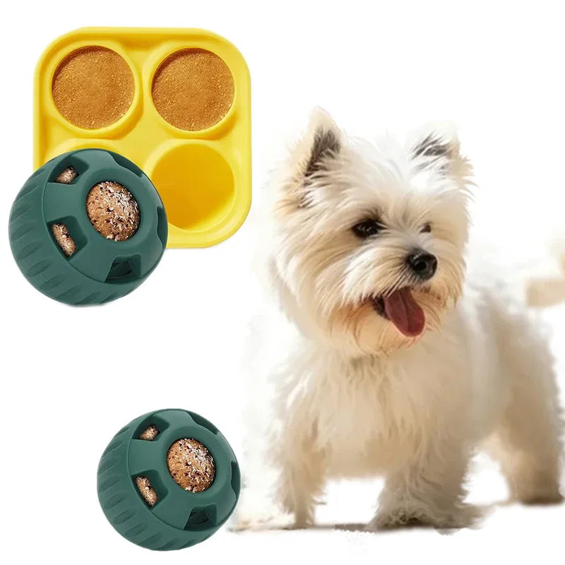 Fillable Food Dog Toys Dog Slow Licking Silicone Feeder Ball Frozen Food Tray Interactive Teeth Cleaning Slow Feeding Dispenser