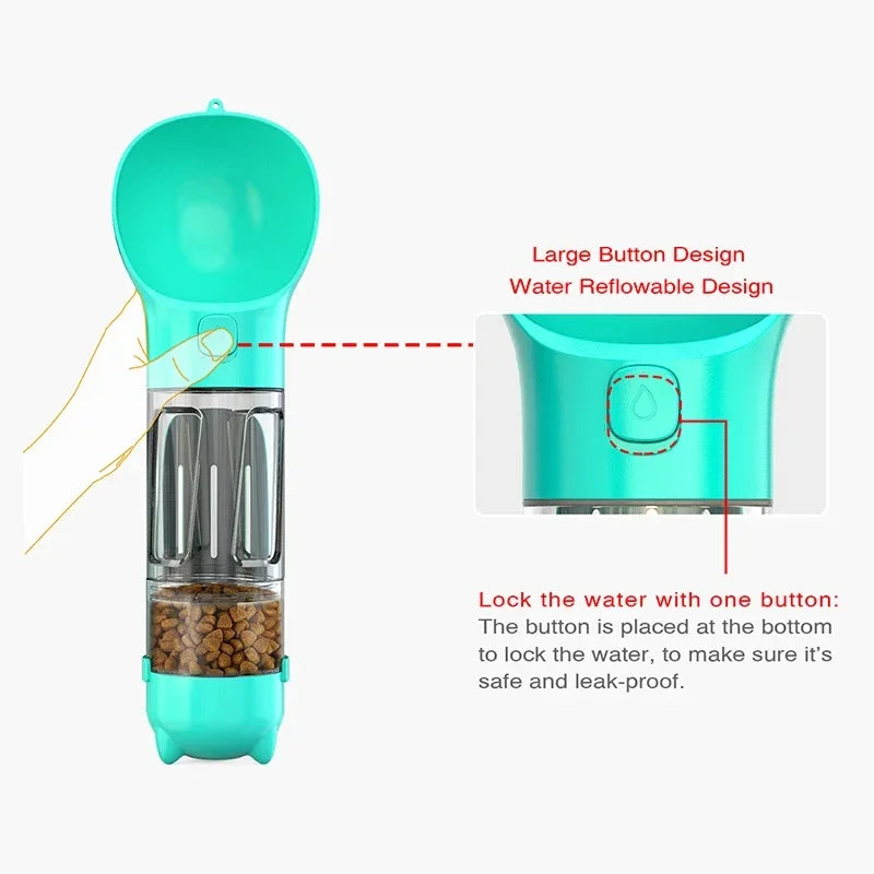 Portable 3 in 1 Pet Water Bottle