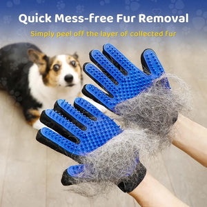 Gentle Grooming Glove with Soft Silicone Tips - Dogs & Cats