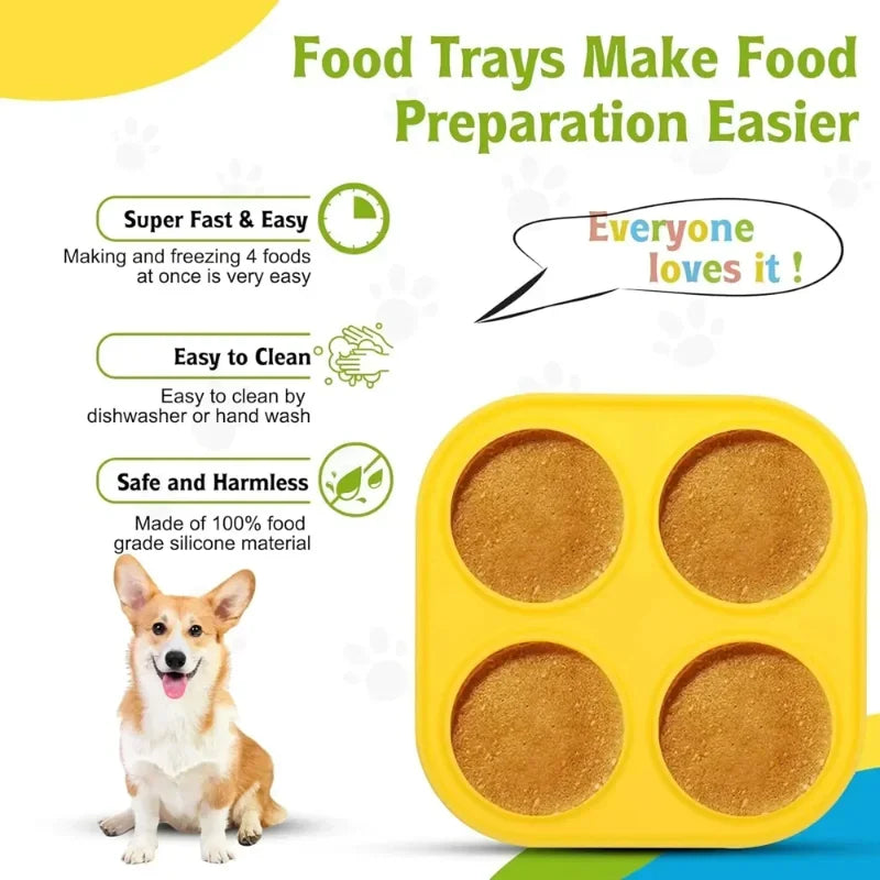 Fillable Food Dog Toys Dog Slow Licking Silicone Feeder Ball Frozen Food Tray Interactive Teeth Cleaning Slow Feeding Dispenser