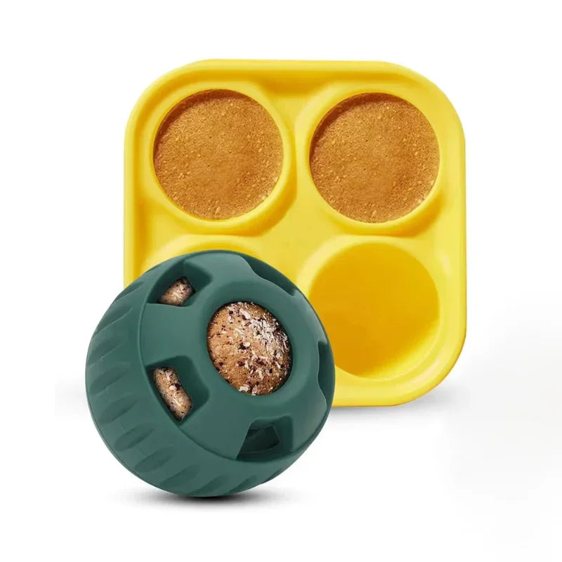 Fillable Food Dog Toys Dog Slow Licking Silicone Feeder Ball Frozen Food Tray Interactive Teeth Cleaning Slow Feeding Dispenser