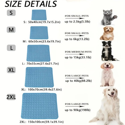 Premium Cooling Mat for Dogs & Cats – Extra Large, Durable Ice Gel Pet Bed for All Sizes